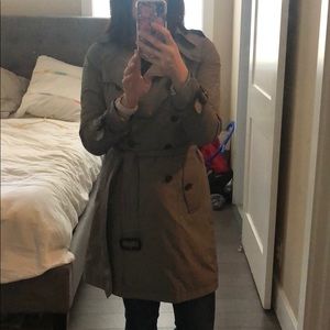 Banana Republic checkered trench coat